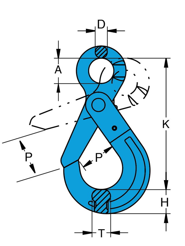 G-100 Eye Self Locking Hook-YOKE Industrial Corp.