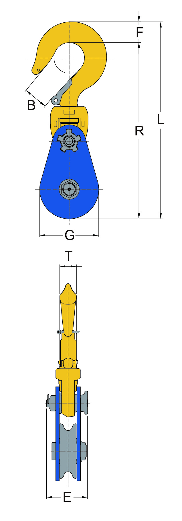 Super Snatch Block with Hook-YOKE Industrial Corp.