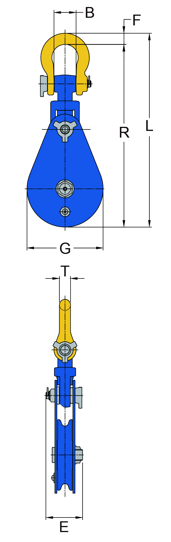 Light Snatch Block with Shackle-YOKE Industrial Corp